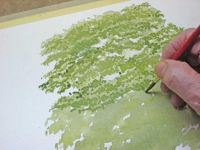 Einen Baum malen mit Aquarellfarben - John Fisher