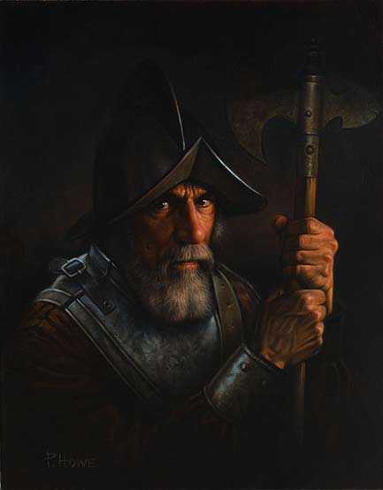 Ölmalerei altmeisterlich mit Untermalung-Portrait von Philip Howe
