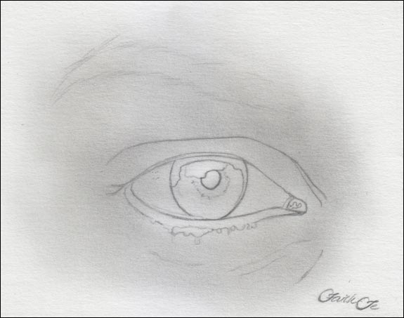 Augen zeichnen - ein Auge einer Frau zeichnen - Faith Te