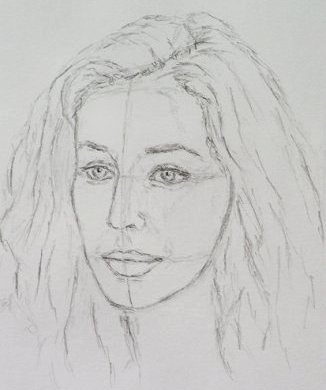 Proportionen im Gesicht - Portrait zeichnen - Claudia Sottner