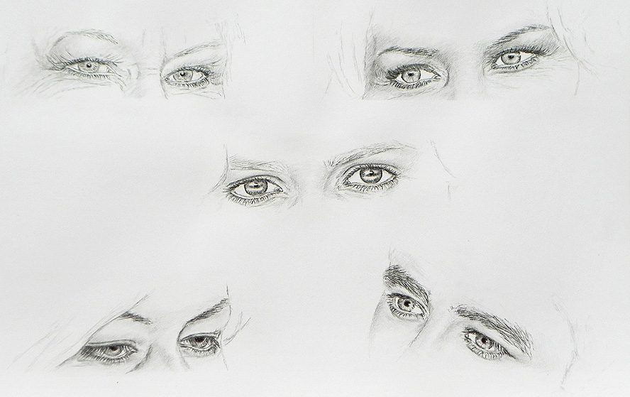 Gesichter zeichnen lernen -Details Nase Mund Augen Ohren - Claudia Sottner