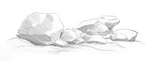 Steine zeichnen lernen- Felsen zeichnen –Berge zeichnen Anleitung – Diane Wright