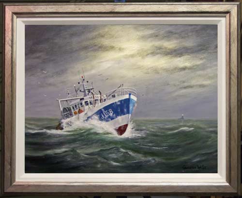Ein Schiff malen ,Boot malen mit Ölfarben Anleitung Marinemalerei