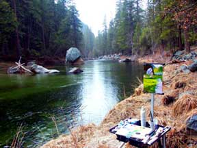 Wasser,Fluss,Berge,Bäume mit Acryl malen - Donald Neff