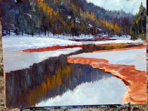 Einen Fluss malen-Wasser mit Ölfarben malen- Donald Neff