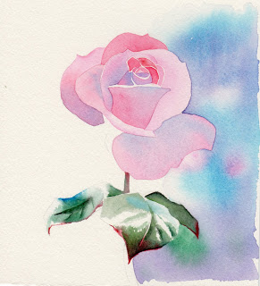 Rosen Blumen Blüten mit Wasserfarben malen – Anleitung 1 von Barbara Fox