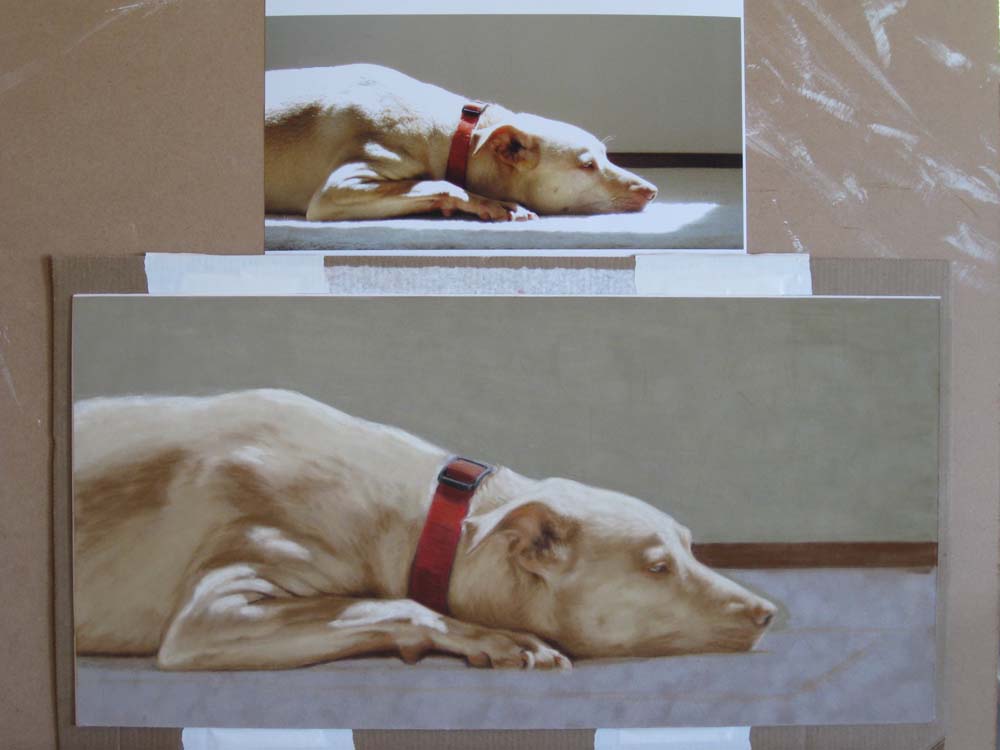 Einen Hund zeichnen mit Pastellkreide Tiere zeichnen –  Anleitung von Kari Tirrell