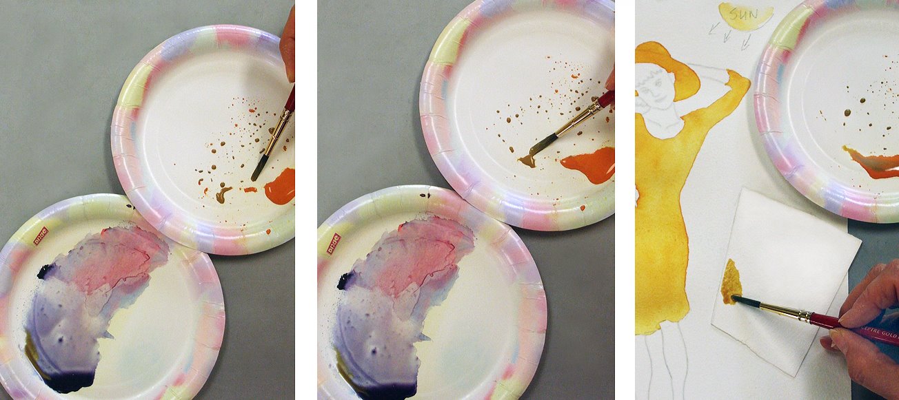 Schatten im Aquarellbild malen  Abdunkeln Schattieren Eine Anleitung für Wasserfarben von Mara Mattia