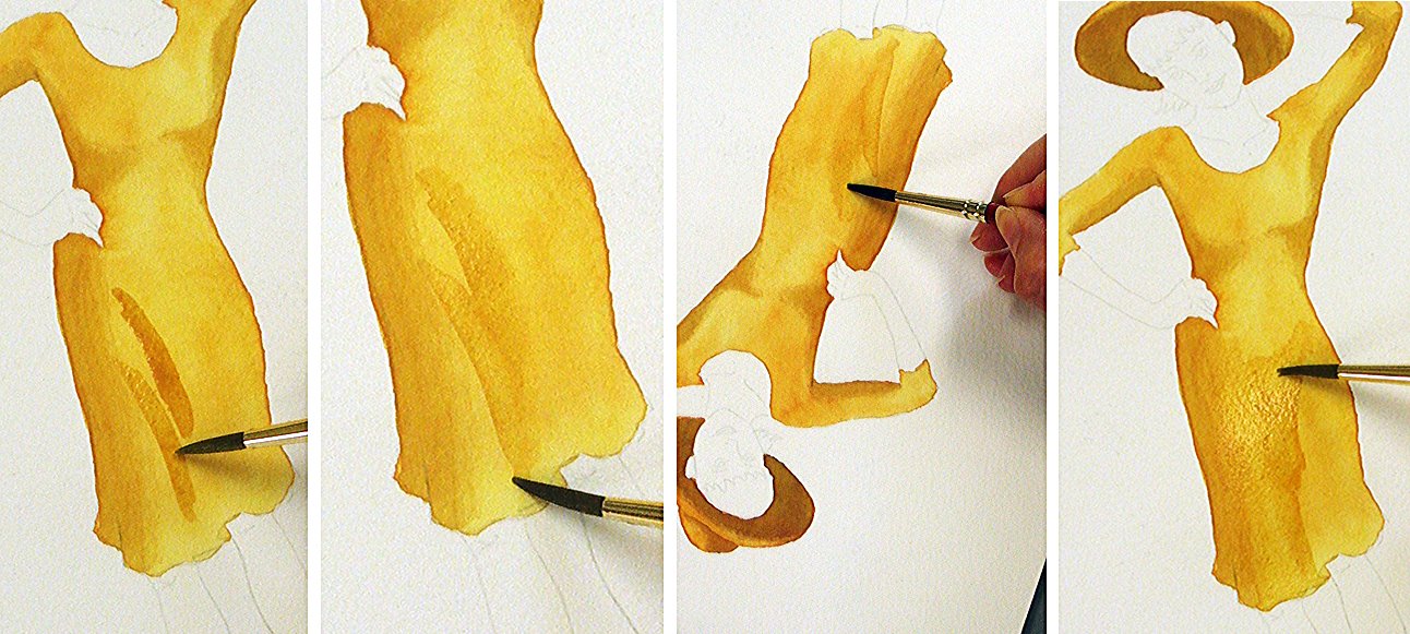 Schatten im Aquarellbild malen  Abdunkeln Schattieren Eine Anleitung für Wasserfarben von Mara Mattia