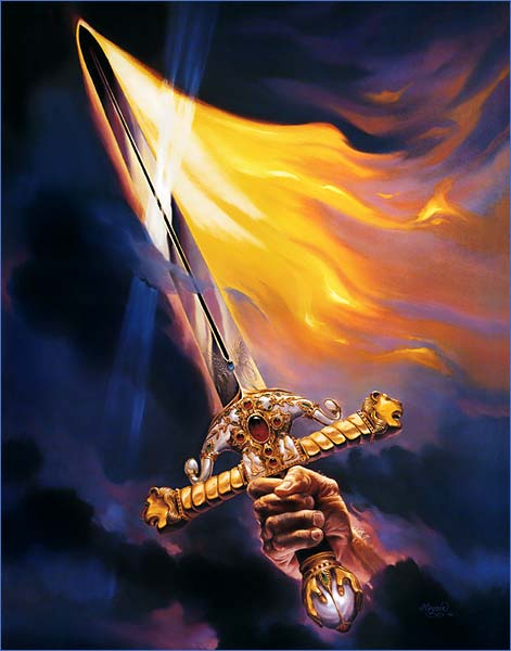 Ein Schwert malen - Flammen malen - Fantasy Art mit Ölfarben
