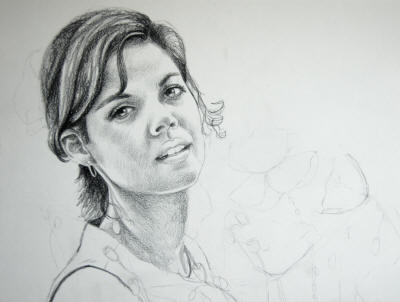 Portrait mit Buntstiften zeichnen- Anleitung von Veronica Winters