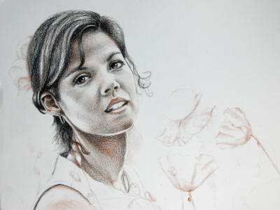 Portrait mit Buntstiften zeichnen- Anleitung von Veronica Winters